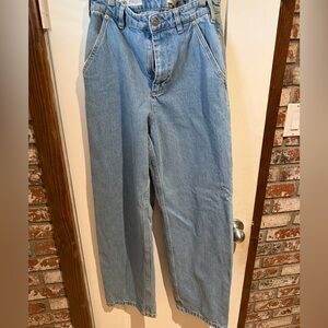 Zara Light Blue Denim Straight Jeans